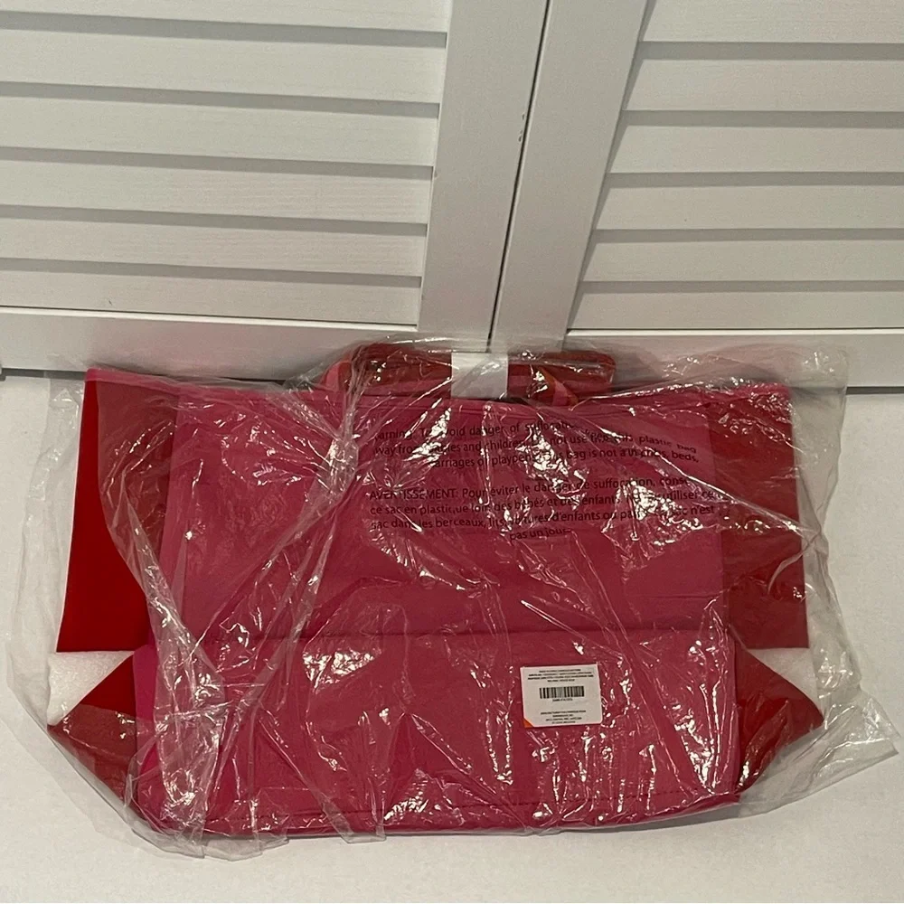 SUMMERSALT‎ Beach Tote Hand Bag Neoprene Red Pink/Rough Rose Color - NEW